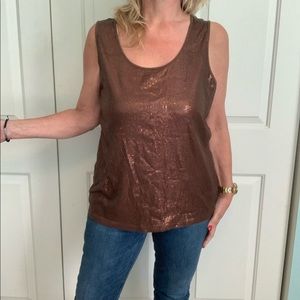 Sequin tank top XL brown fun for a party under a pantsuit